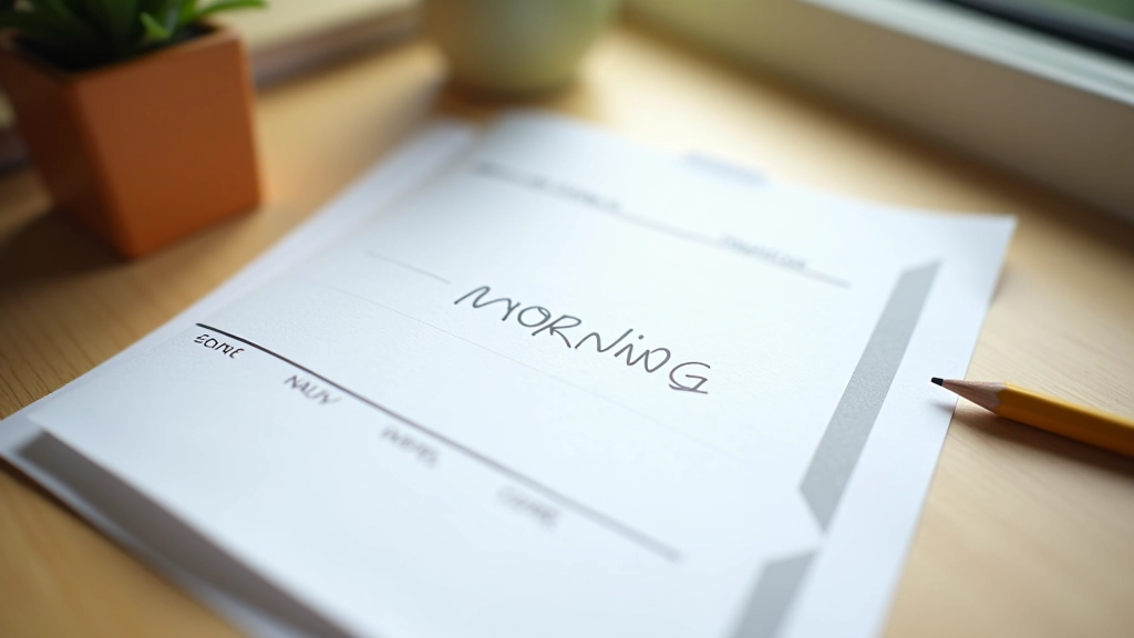 Time tracking chart on paper with pencil, productivity planning